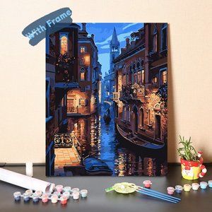 DIY Paris waters oil painting by numbers
